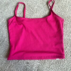 Vibrant Pink Ribbed Tank Top FIVE the Label